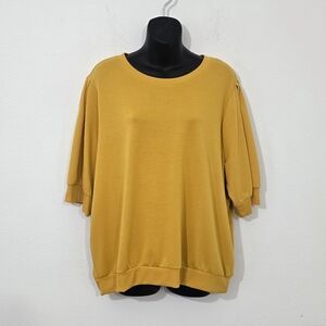 Banana Republic Terry Puff Sleeve Sweatshirt Top